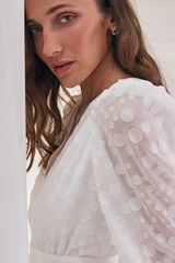 Pol&iacute;n Et Moi Vestido de noiva Amaia Branco