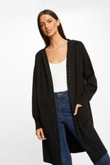 Morgan Casaco de malha comprido com capuz e tachinhas Preto