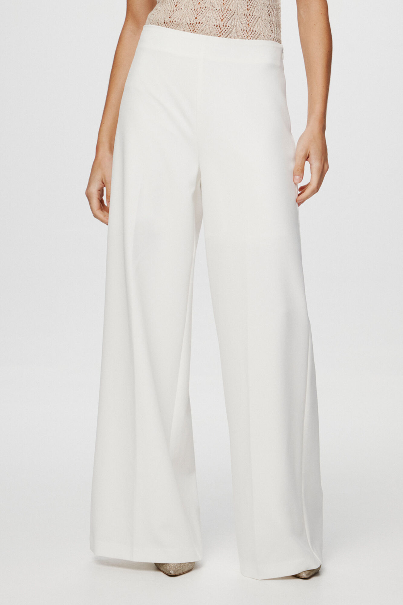 Pantalon ancho de pata de elefante Pantalones de mujer Cortefiel