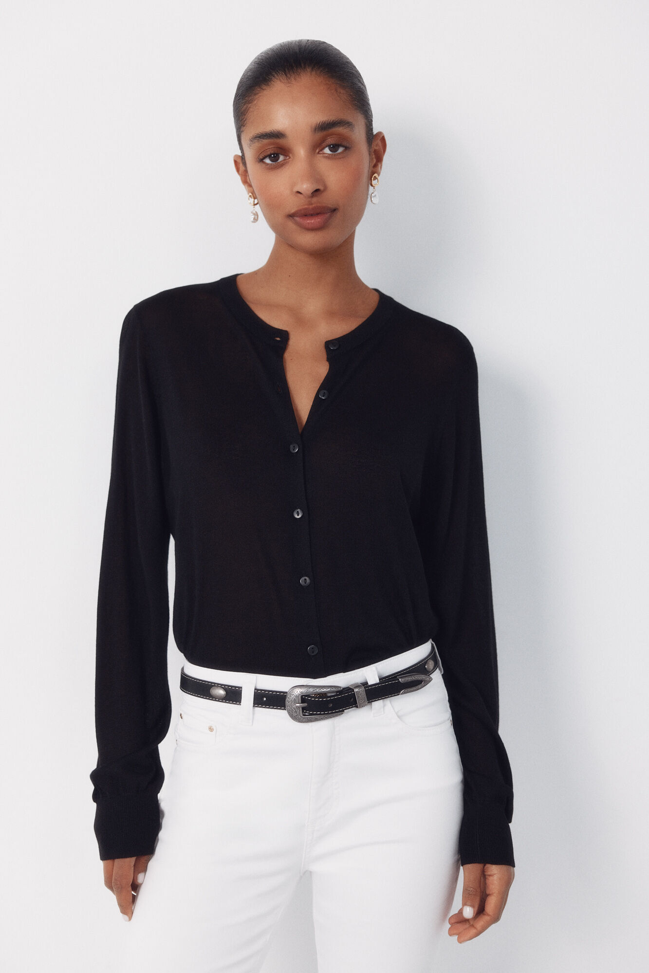 Cortefiel Jersey-knit basic jacket