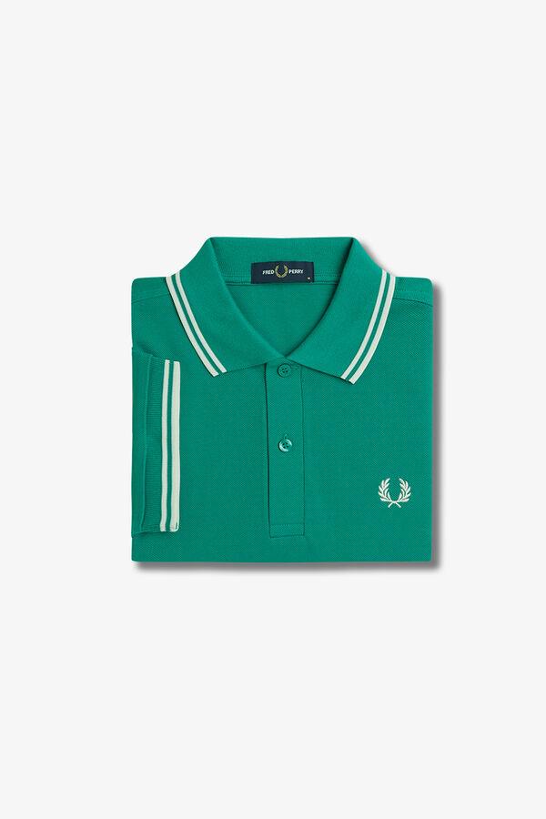 Fred Perry Polo com acabamento em duas listras Verde
