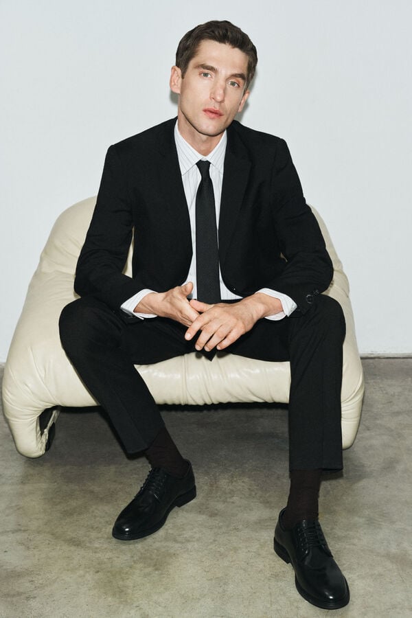 Cortefiel Navy blue slim fit blazer Navy