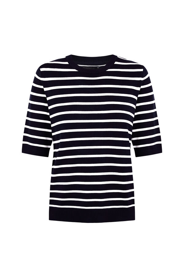 Cortefiel Short sleeve jumper Navy