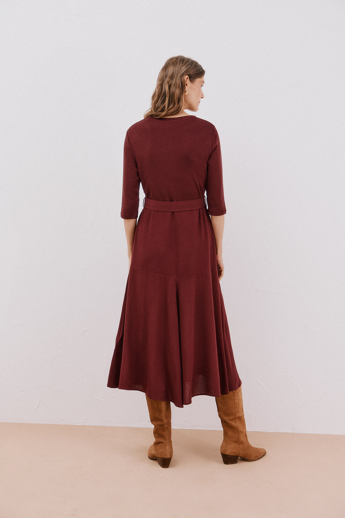 Cortefiel Combined dress with belt