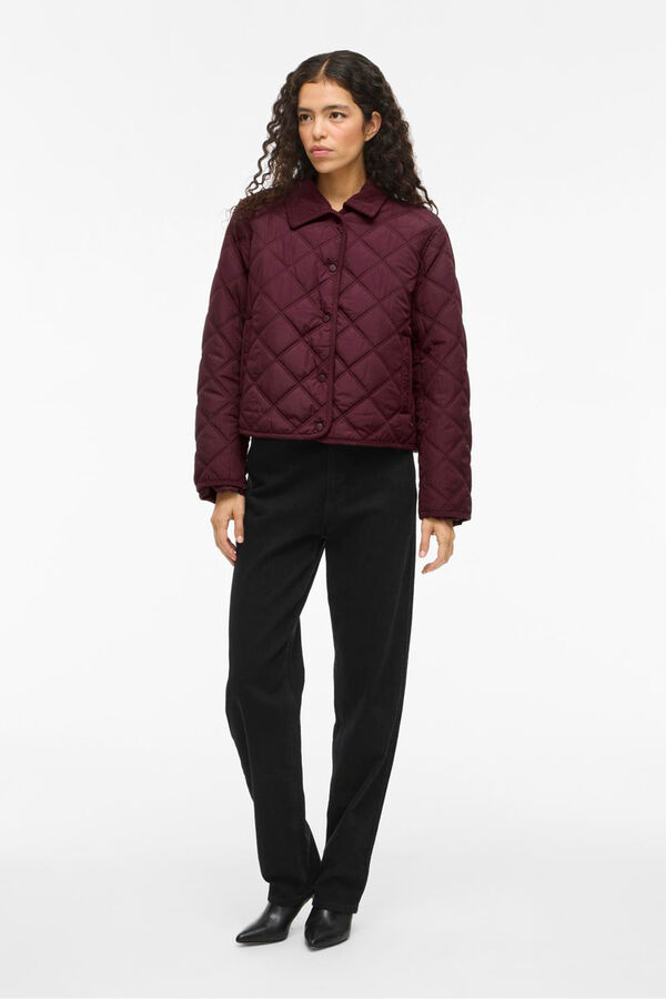 Vila Sobretudo acolchoado acolchoado com gola de veludo cotelê Granada