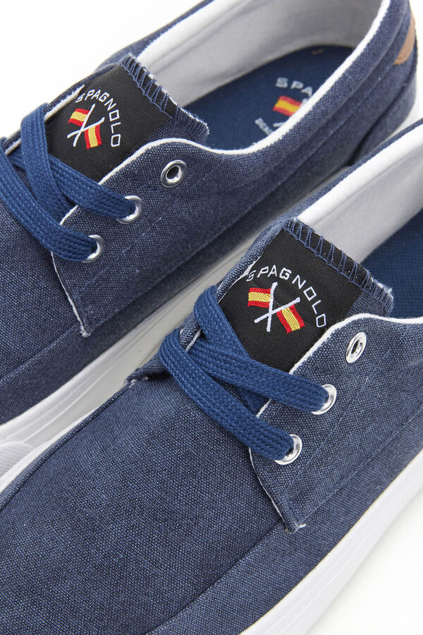 Spagnolo Zapatillas naúticas de lona con cordones Azul marino