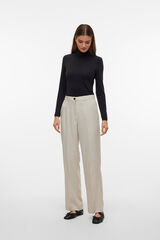 Cortefiel Women's straight-cut formal trousers Grey