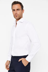 Cortefiel Plain easy-iron dress shirt White