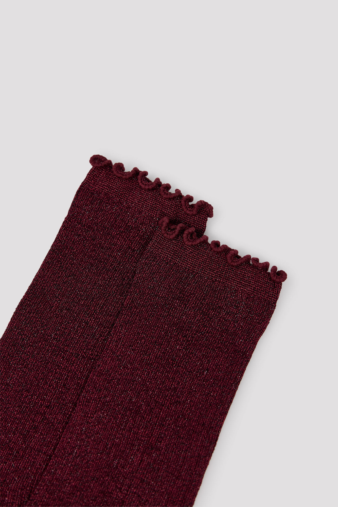 Cortefiel Lurex ribbed long socks