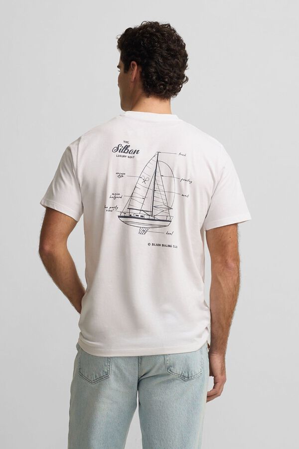 Silbon T-shirt luxury boat Branco