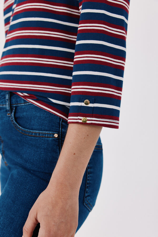 Cortefiel Boat neck T-shirt Multicolour