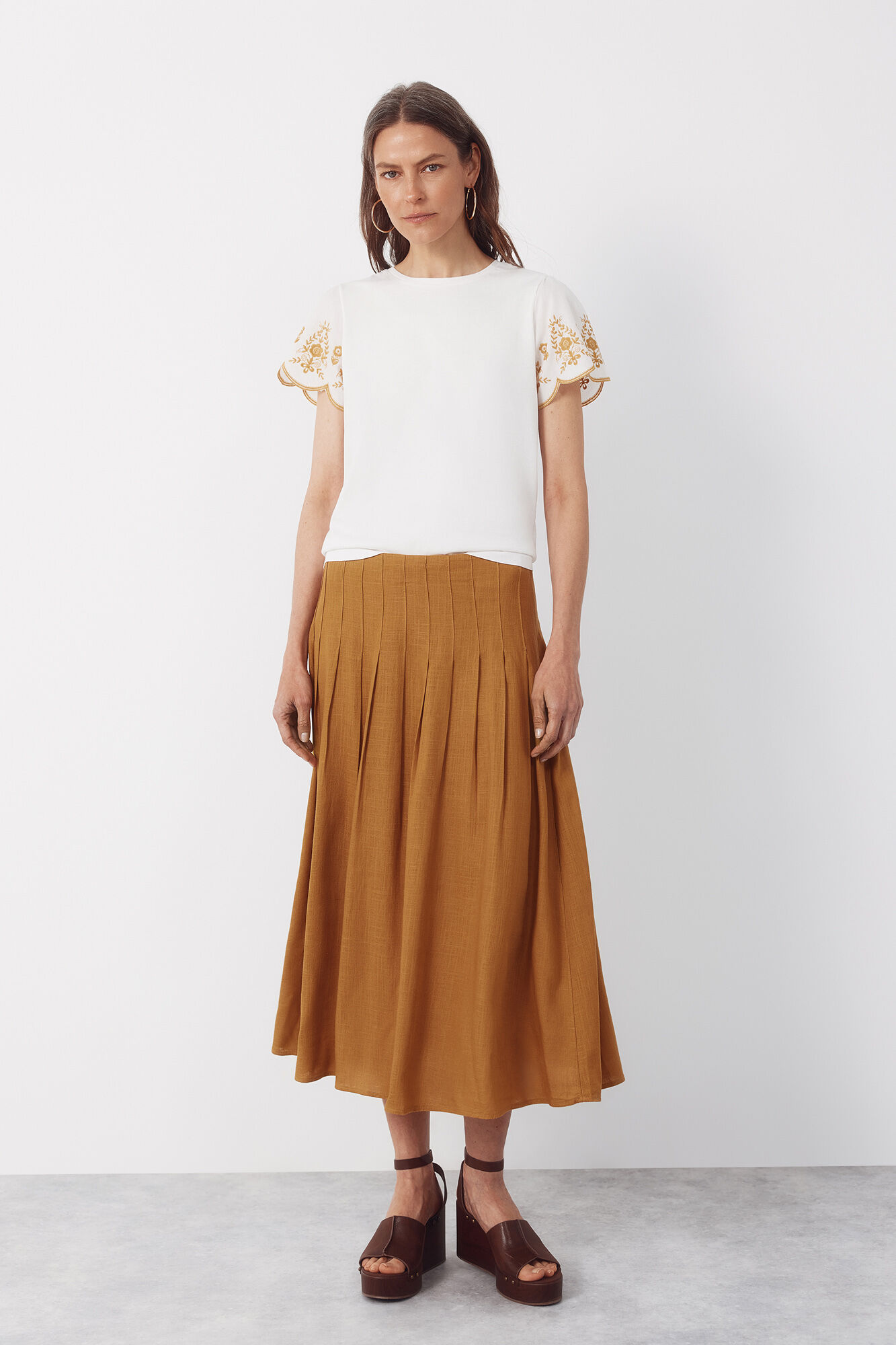 Cortefiel Manga com mangas bordado