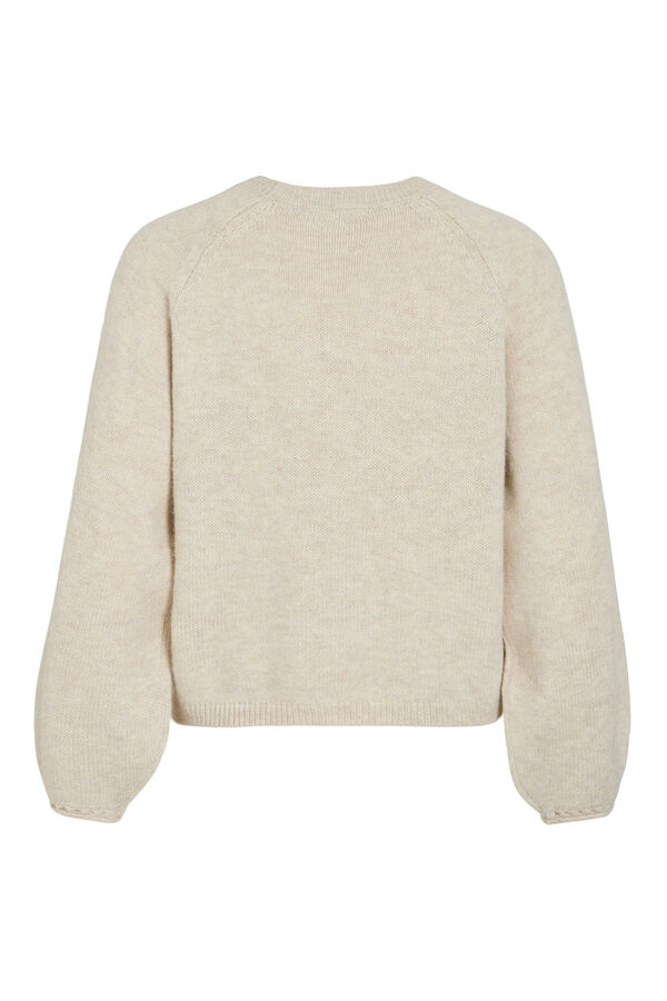 Vila Jersey-Knit jumper with cuff detail Nude