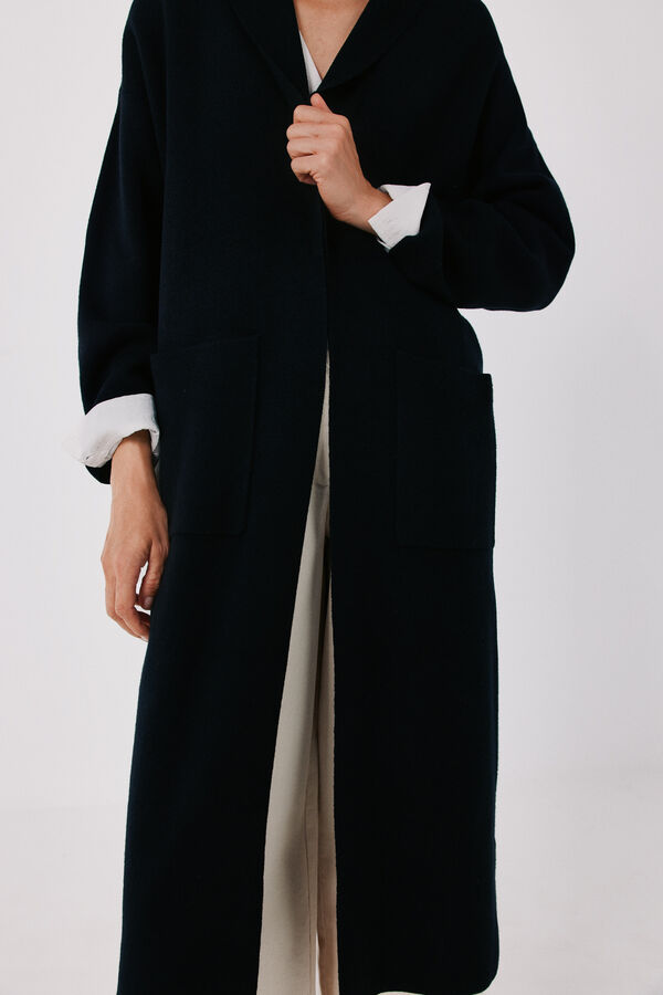 Cortefiel Coat cardigan Black