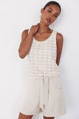 Cortefiel Rustic top structure Ivory