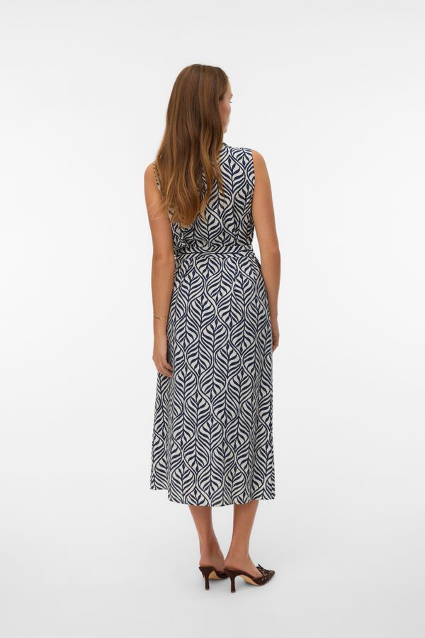 Vero Moda Vestido camiseiro sem mangas Multicolorido