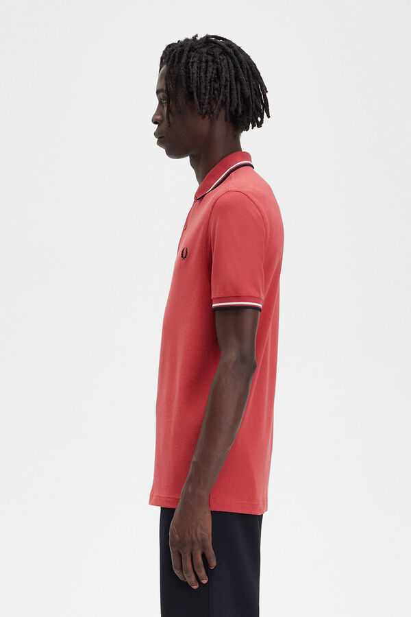 Cortefiel Twin Tipped Fred Perry Shirt Vermelho
