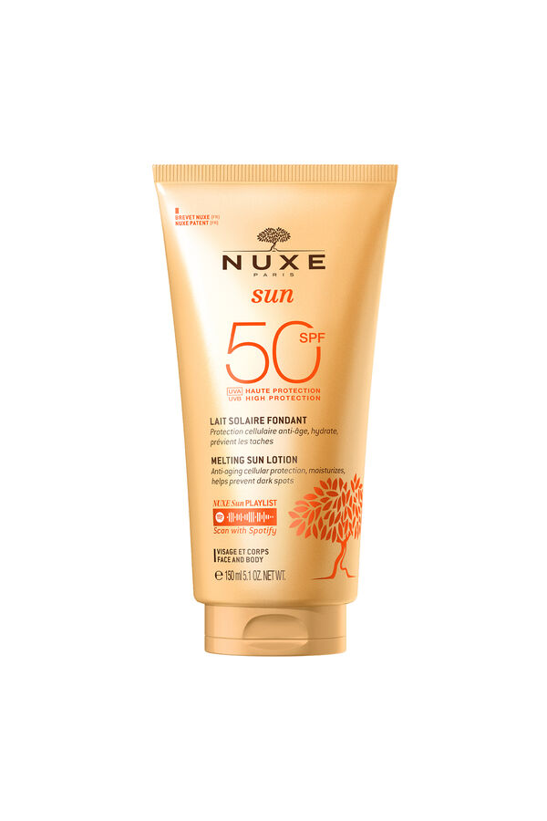 Cortefiel Nuxe Sun Melting Lotion for Face and Body SPF 50 Orange