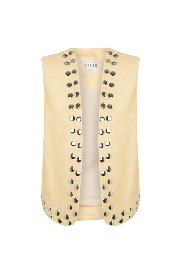 Slowlove Colete com tachas Amarelo