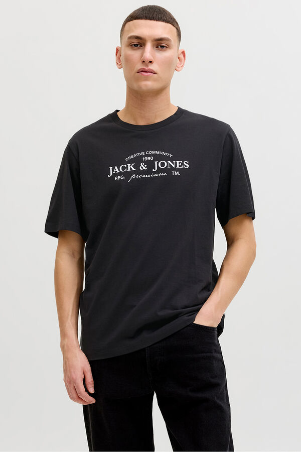 Jack & Jones Cotton regular fit T-shirt Black