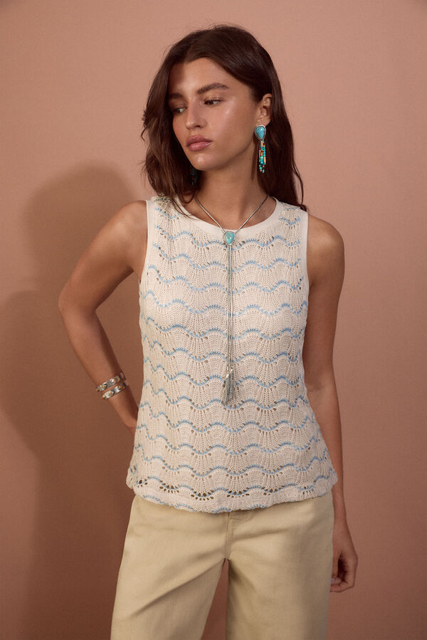Slowlove Wavy basic top Yellow