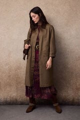 Slowlove Parka larga encerada Dorado