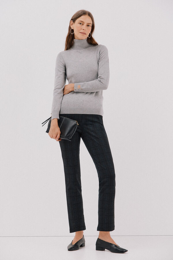 Cortefiel Short-sleeved jumper Grey