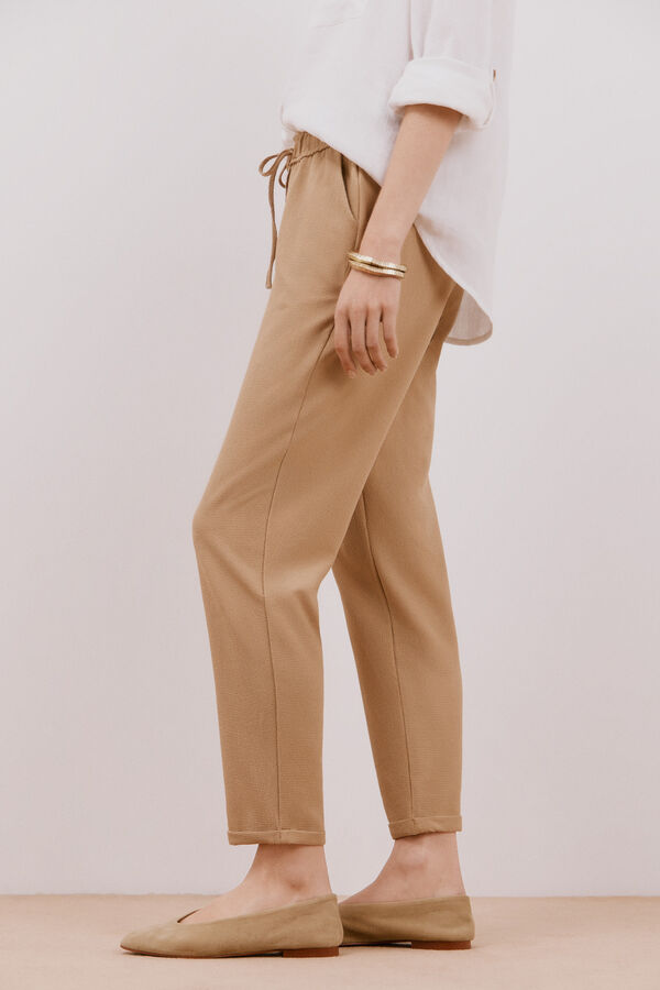 Cortefiel Very fluid pants Nude
