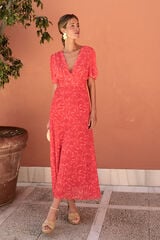 Pol&iacute;n Et Moi Vestido de convidada Roc&iacute;o Vermelho