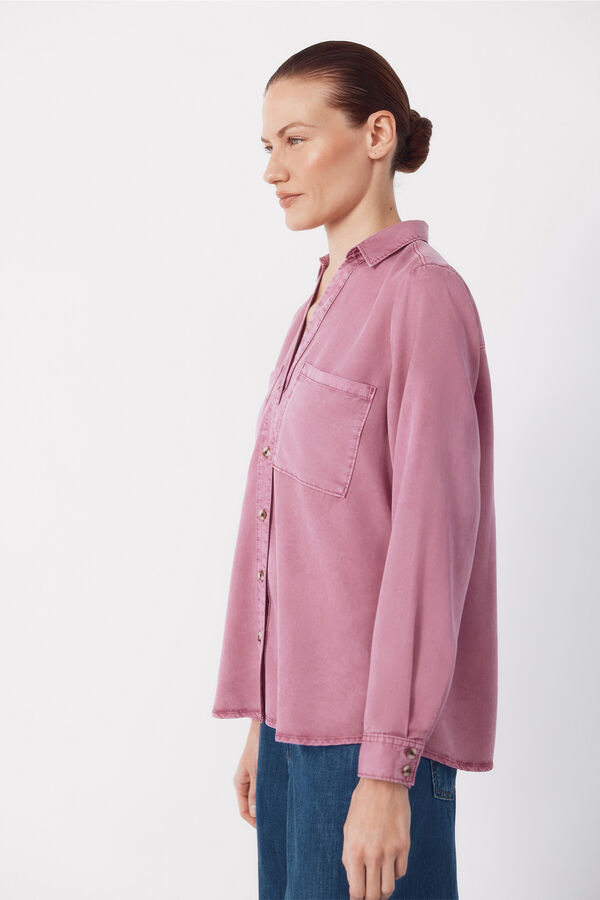 Cortefiel Tencel denim shirt Lilac