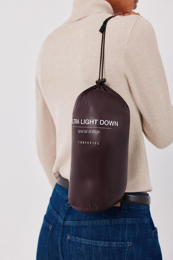 Cortefiel Reversible down puffer jacket Dark brown