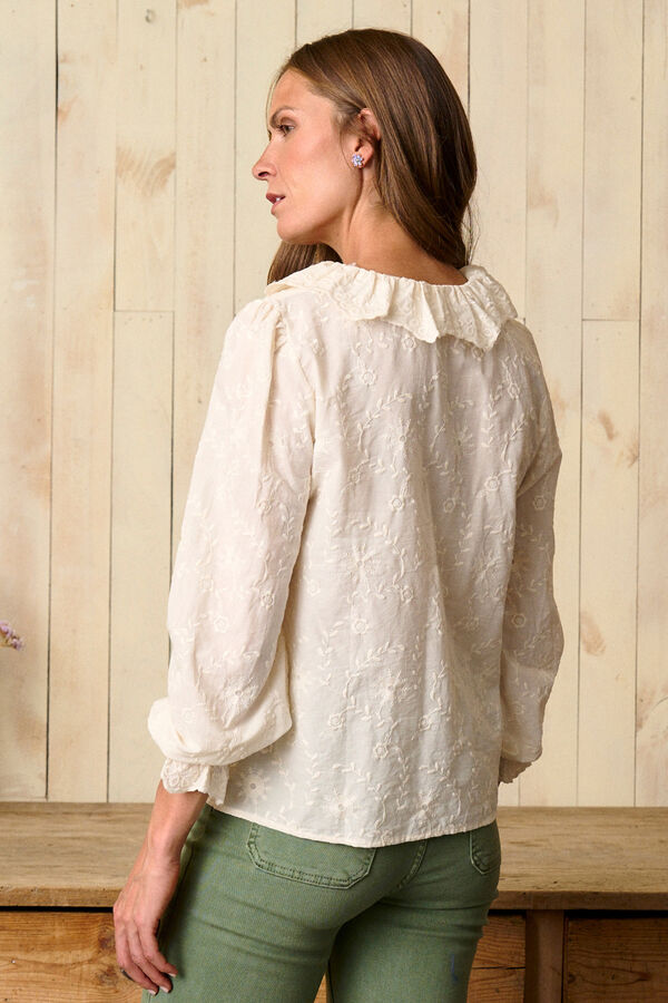 Polín Et Moi Camisa gola Eugenia Ecru