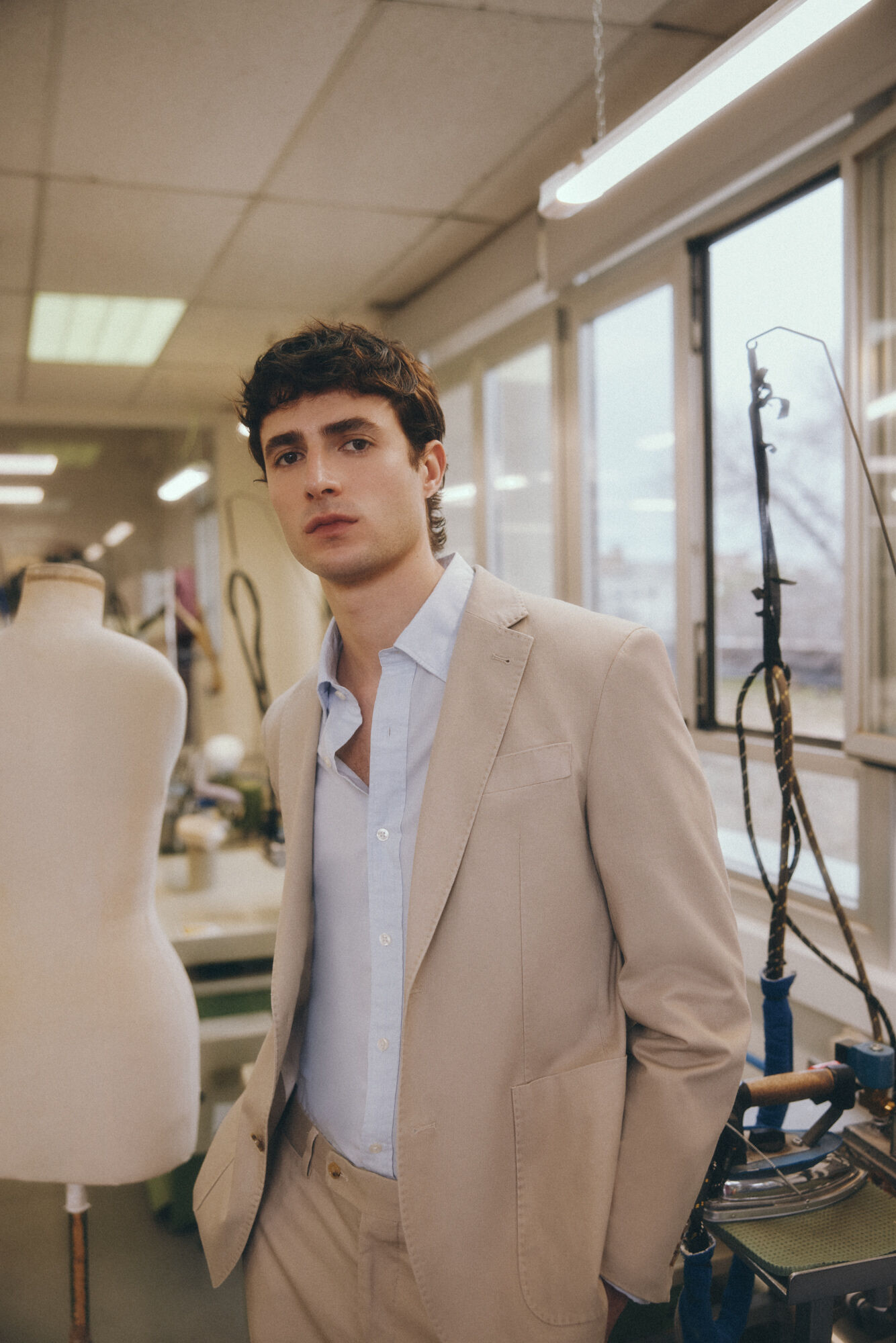 Cortefiel Blazer-style coordinated linen blend