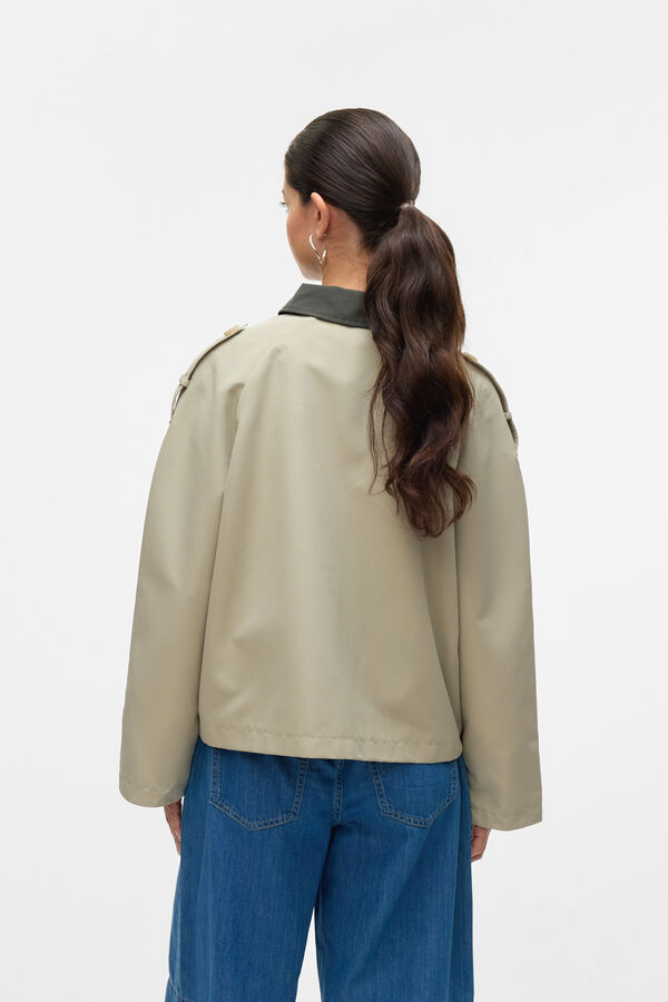 Vero Moda Casaco curta com gola de lapela Castanho