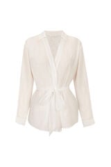 Cortefiel Lightweight wrap blouse White