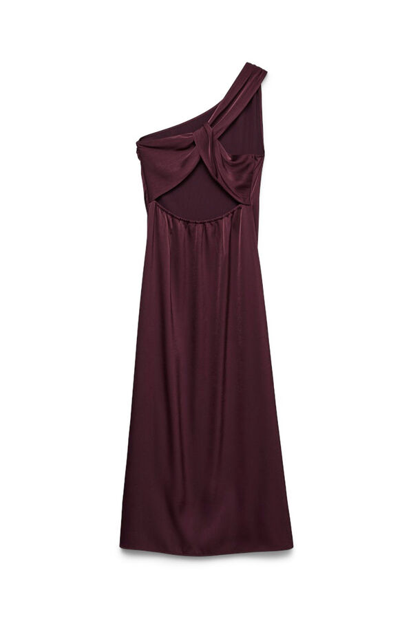 Vero Moda Vestido midi com decote assimétrico  Roxo