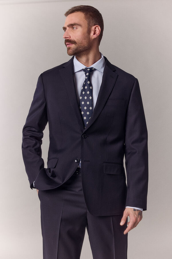 OOTO Herringbone suit blazer Navy