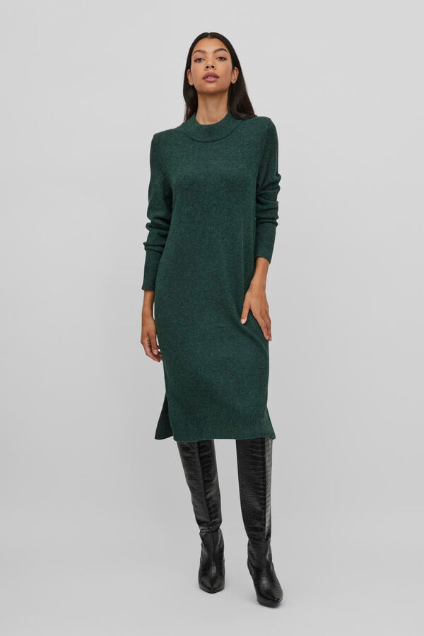 Vila Jersey-Knit dress with viscose Dark green