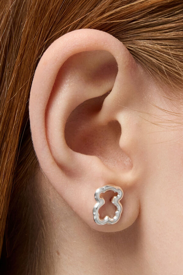 Cortefiel New Carousel silver earrings Grey