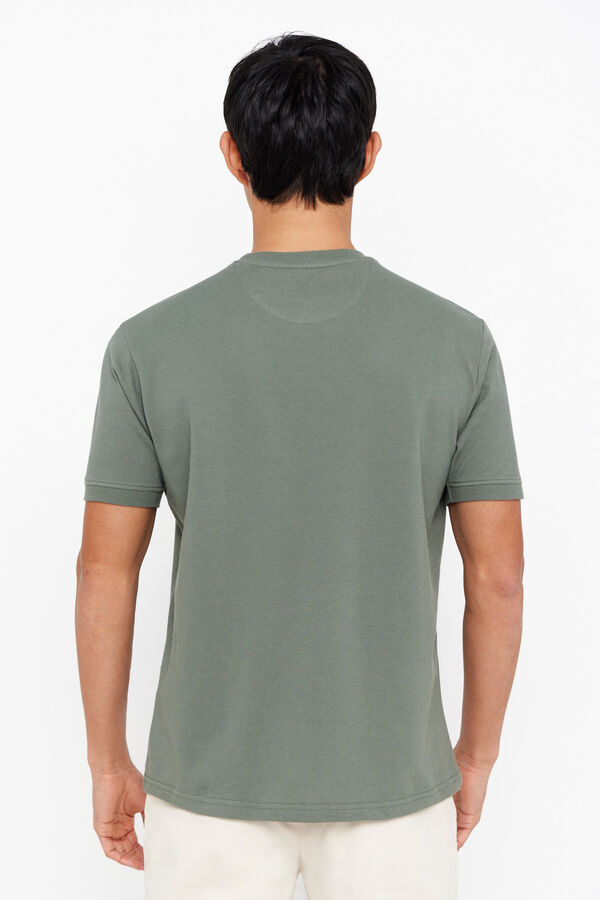 Cortefiel T-shirt básica piqué Verde
