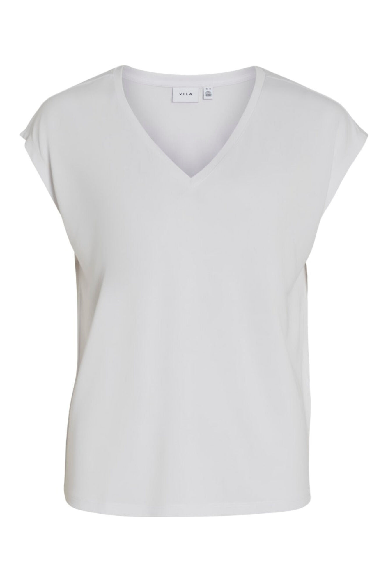 Vila T-shirt de mulher manga curta em viscose