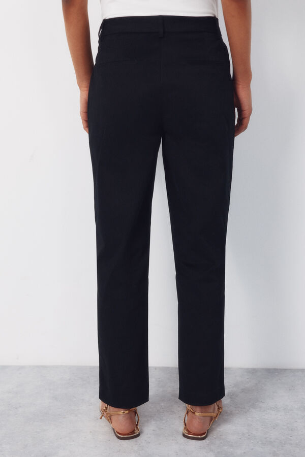 Cortefiel Slim fit trousers Black