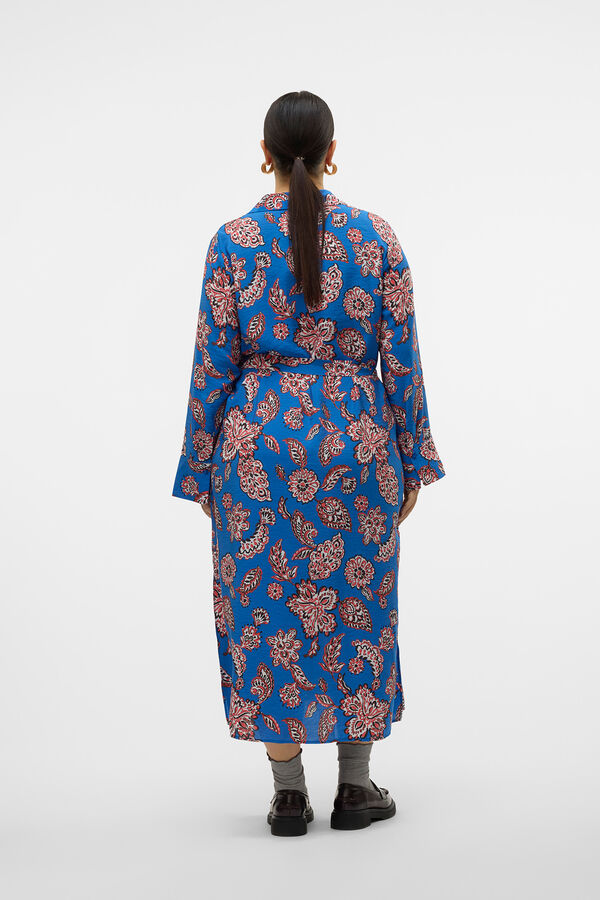 Vero Moda Curve Vestido midi camisero talla grande Azul