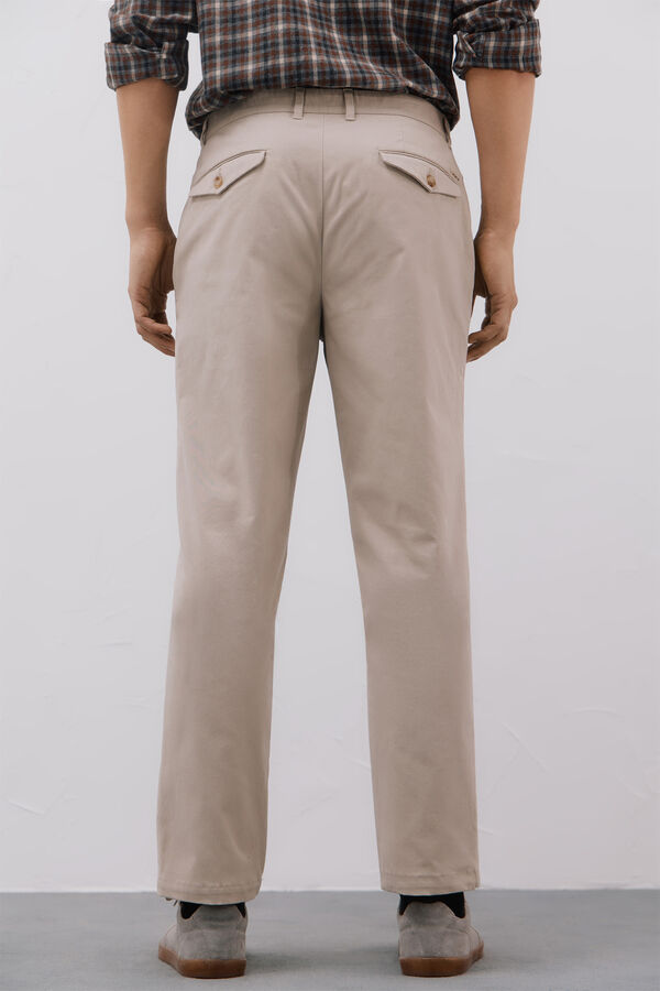 Cortefiel Regular fit comfort chinos Beige