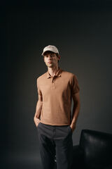 OOTO Polo piqué slub Castanho