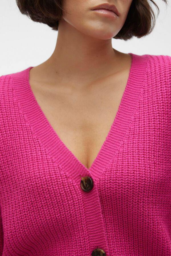 Vero Moda Cardigan de botões de manga comprida Subiu