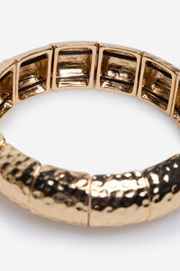 Cortefiel Hammered elastic bracelet Gold