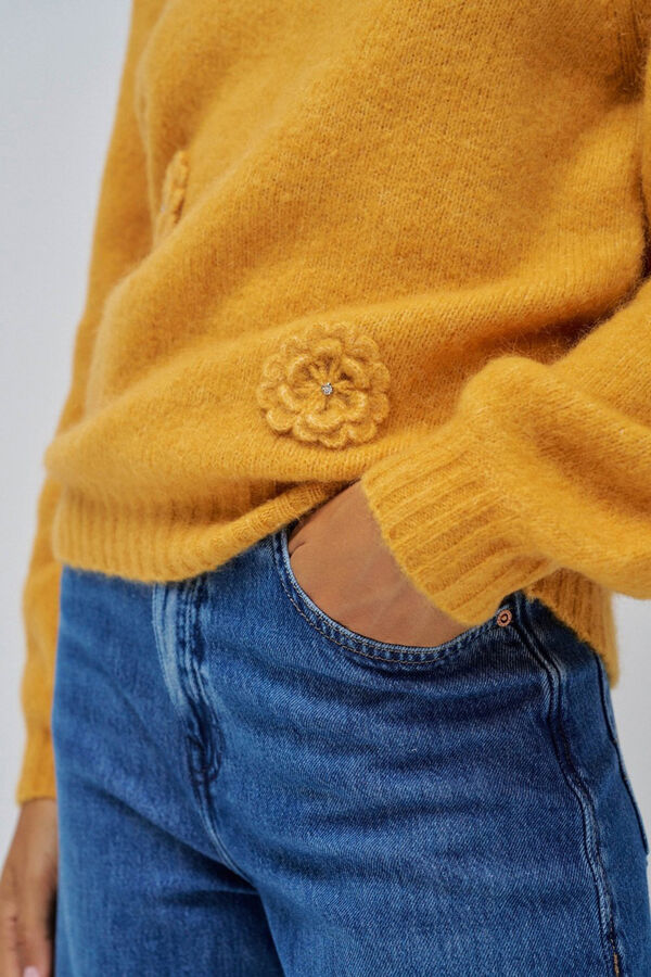 Salsa Jeans Malha com flores Amarelo