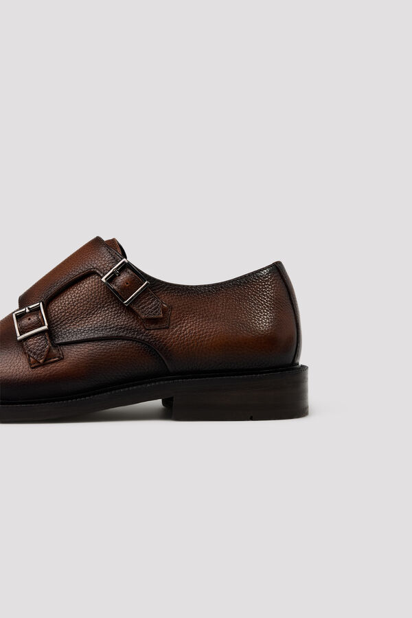 Cortefiel Two buckle dress shoe Dark brown