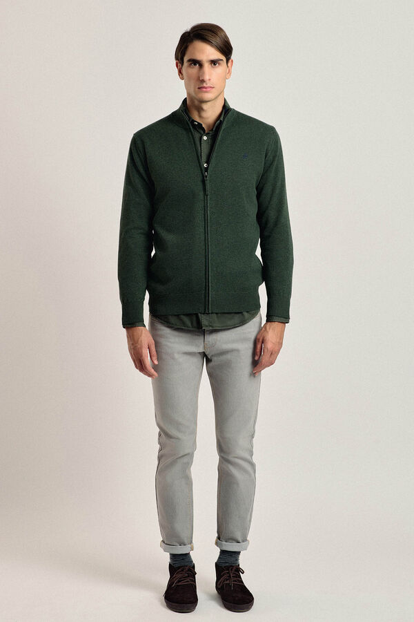 Valecuatro Valecuatro mock neck cardigan in green Green